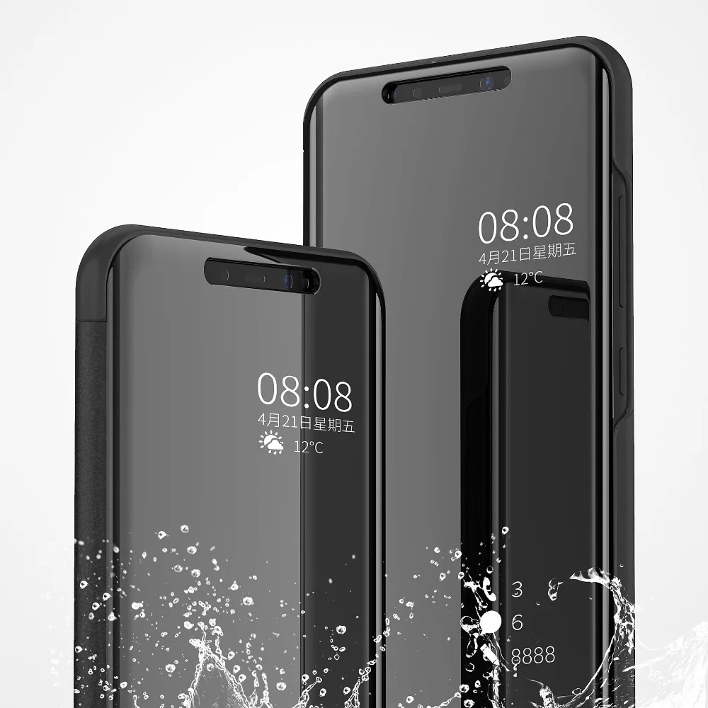 Умный зеркальный флип-чехол для телефона Xiaomi 8 8SE F1 A1 A2 Lite 5X Redmi 6 6X 6A 5 Plus 3 Note 5 5A 4X прозрачная задняя крышка с окном обзора