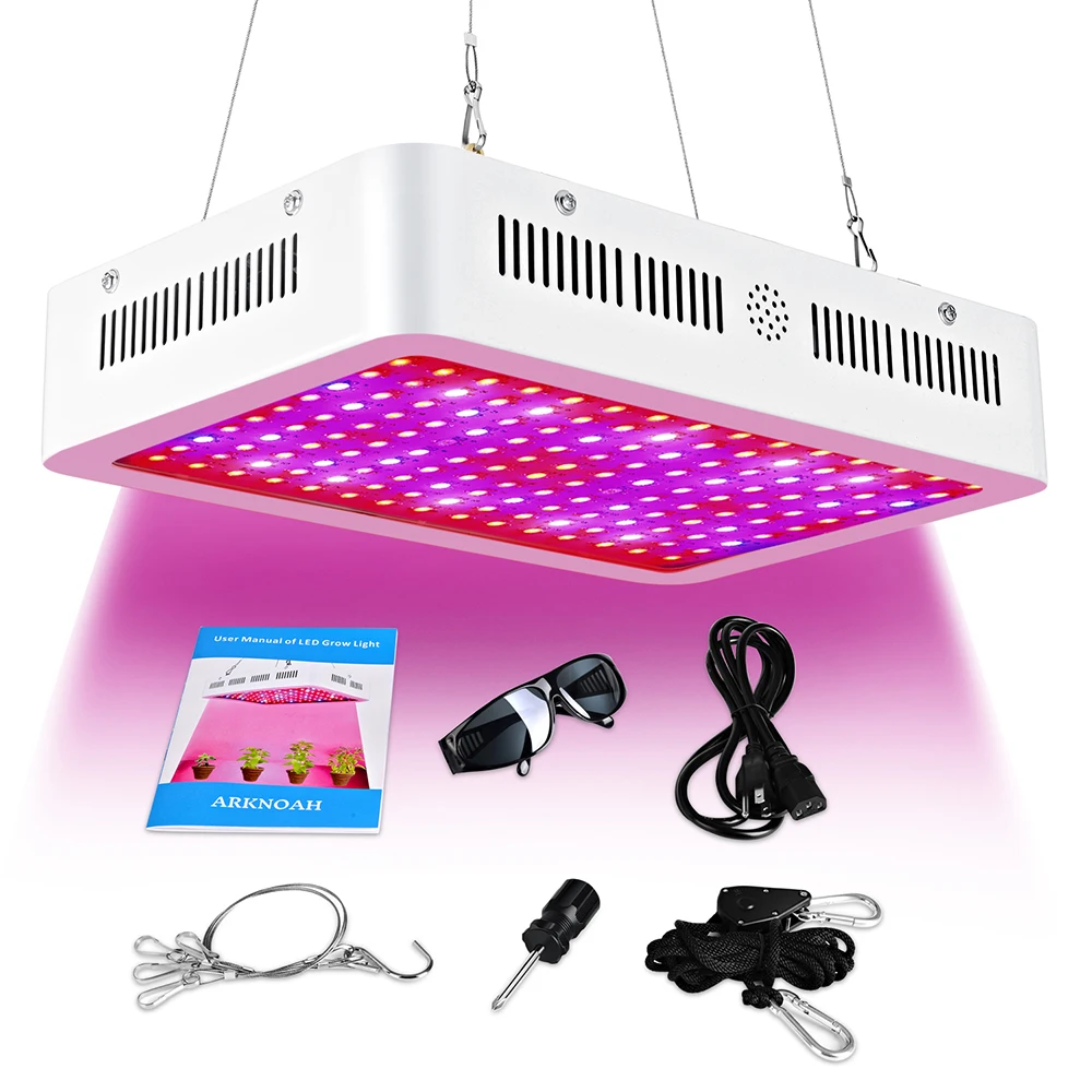

600W LED Grow Light Full Spectrum for Greenhouse Hydroponic Indoor Plants Seeding/Growing/Flowering with Double Chips Growing