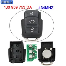 3 кнопки дистанционного управления ключ дистанционного управления часть Fob 434 МГц 1J0 959 753 DA 1J0959753DA для Volkswagen Beetle Bora Passat для Audi
