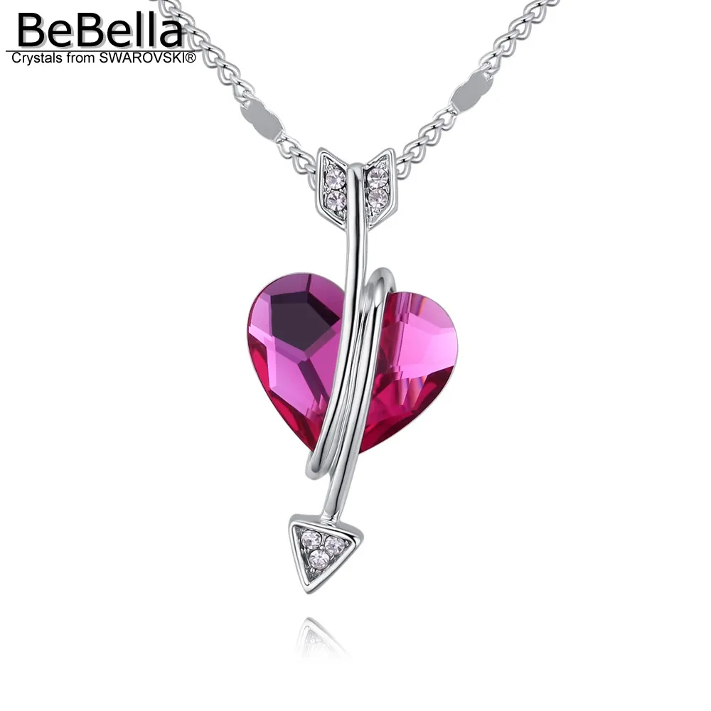 BeBella arrow ожерелье с кристаллом в форме сердца ожерелье с кристаллом от Swarovski модные ювелирные изделия для женщин подарок на день Святого Валентина