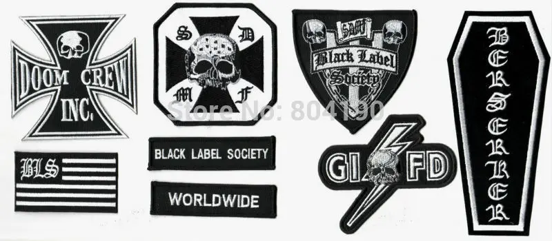 Entertainment Memorabilia Other Rock Pop Artists B Heavy Metal Band Black Label Society Bls Patch Set For Chest Of Bls Vest Artists B Other Rock Pop Artists B Zsco Iq