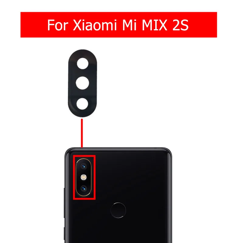 Для Xiaomi mi Mix 2S Задняя камера Стекло объектив для Xiaomi mi x2S задняя камера стекло объектив с клеем Замена Ремонт Запасные части