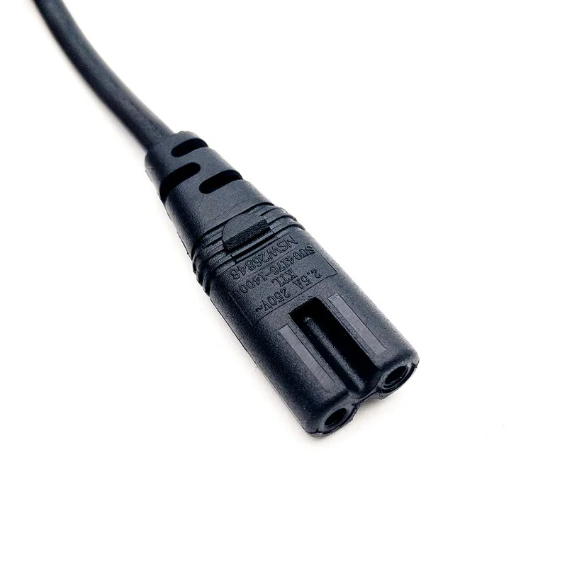 IEC 320 C14 для C7 удлинитель кабеля питания, IEC C13 для C7 теплообменник шнур, IEC 3 P Мужской до 2 контактный разъем Мощность Удлинительный кабель для передачи данных 1 m/3ft