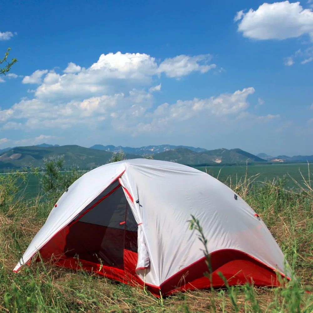 

HIMAGET Tent 20D NYLON Silicone Coating Waterproof Fabric Ultralight 2 Person Double Layers Aluminum Rod Camping Tent 1.4KG
