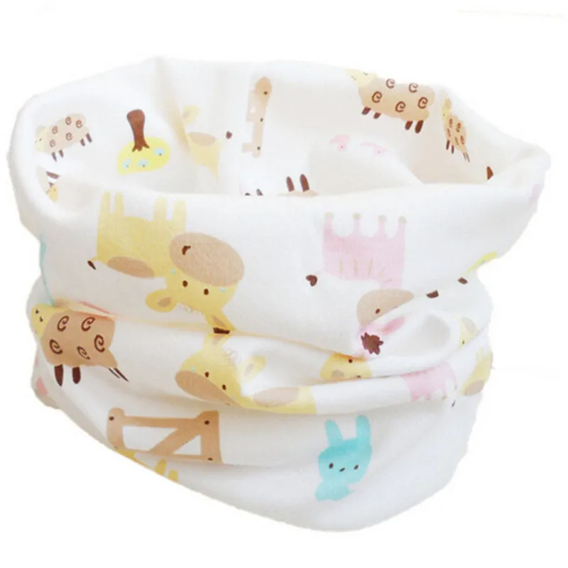 2017 new cotton baby scarf frog car horse star dot children o ring collars boys girls spring autumn scarves wear wraps accessory