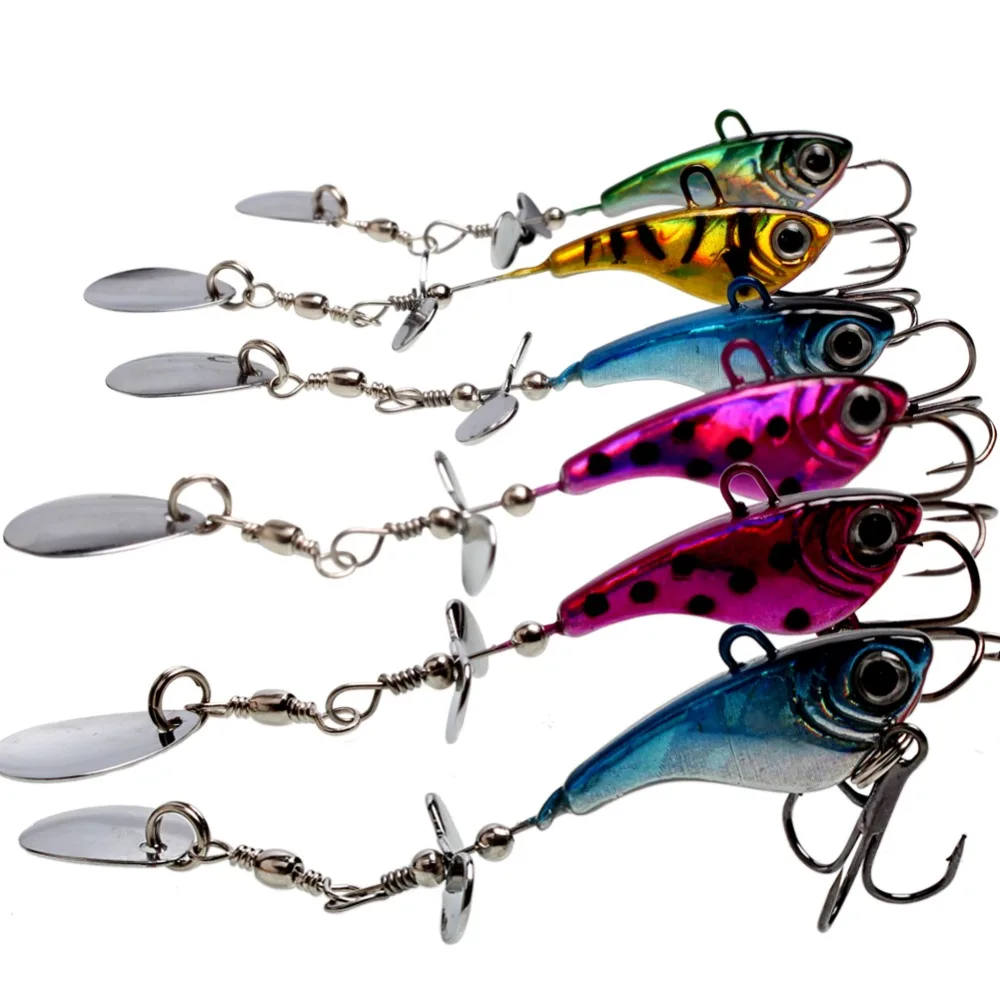Hot sale! 12pcs/lot 12g Fishing Lure MetalBass Baits Lures Colorful