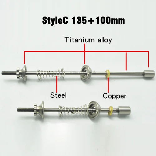 TiTo 1 пара быстроразъемные титановые Ti шампуры дорожный велосипед MTB колеса концентратор горный велосипед легкий - Цвет: quick release