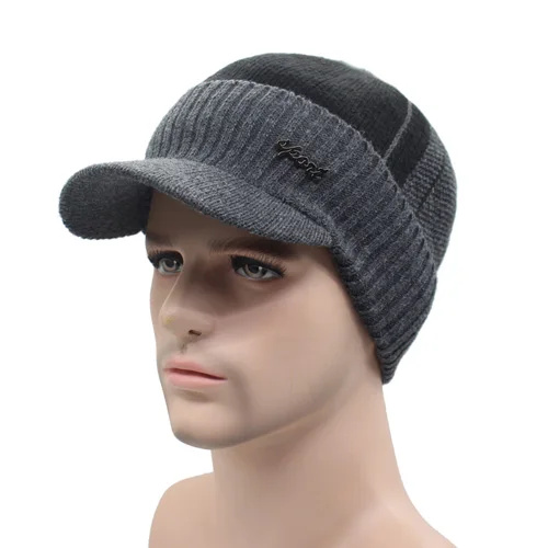 dark gray black AETRUE зимние шапки Скалли зимняя шапка бини для мужчин женский шерстяной шарф головные уборы, Балаклава маска вязаная шапка вязаная - Цвет: dark gray black