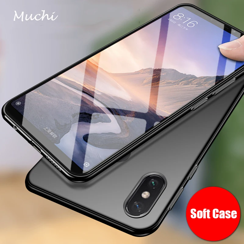 

MUCHI Case For Xiaomi Mi Max 3 Simple Slim Matte Soft Silicone Back Cover For Xiaomi Mi Max 3 Max3 Phone Cases