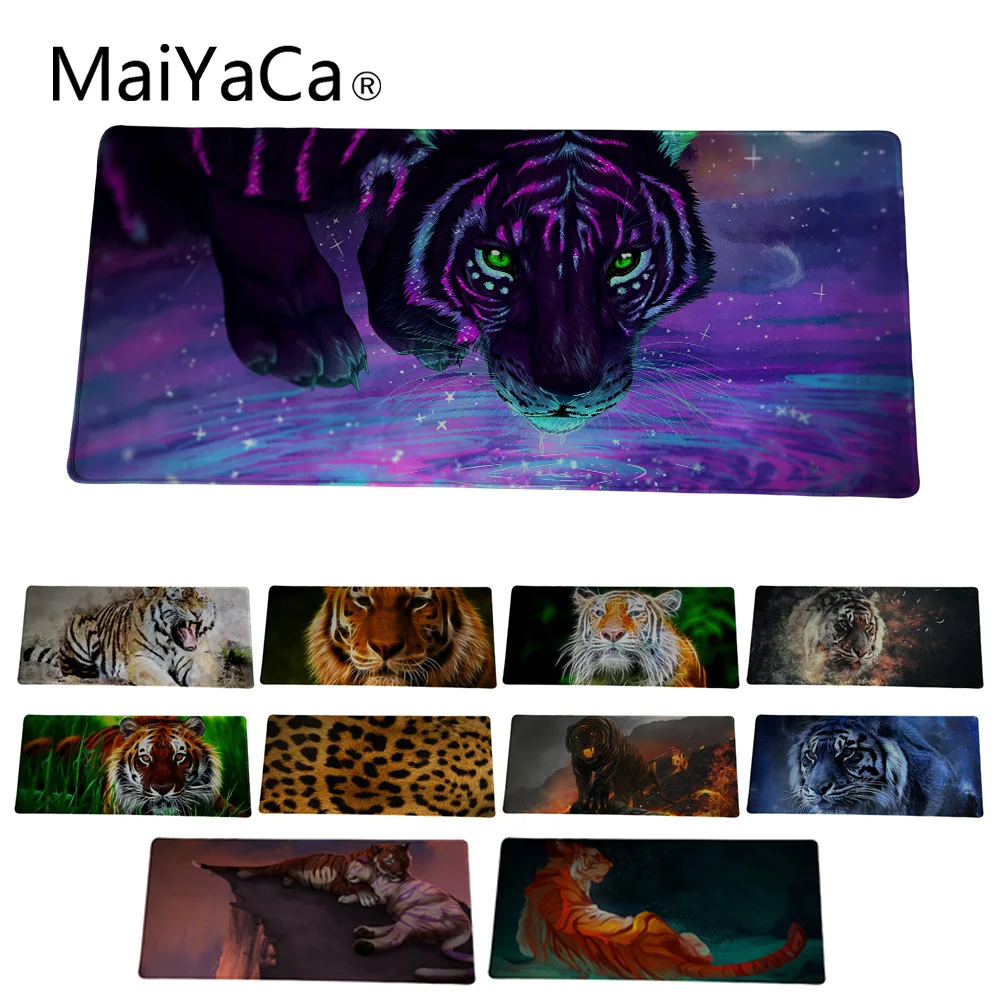 Коврик для мыши MaiYaCa противоскользящий игровой резиновый коврик с принтом Tiger ustom