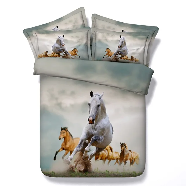 Horse Bedding Set Designer Duvet Cover Bed Sheet California King Horse Bedding Set Designer Duvet Cover Bed Sheet California King Queen Size Single Bedspread Sheets