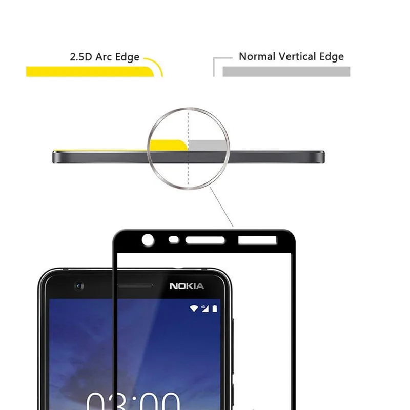 Закаленное стекло для Nokia 3 1 Защита экрана 2018 TA 1049 1057 1063 1070 1074|Защитные стёкла и