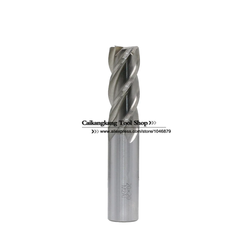 

New 4Flutes 4F20*20*50*110mm M2AI Dia 20mm End Mill Router Bit Milling Cutter Machine CNC Drill Tool Super-Hard High Speed Steel