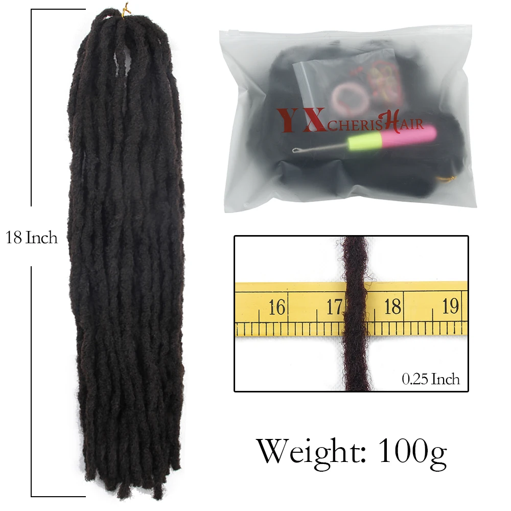 Дреды плетеные волосы мягкие 18 дюймов синтетические коллекция janet вязаные