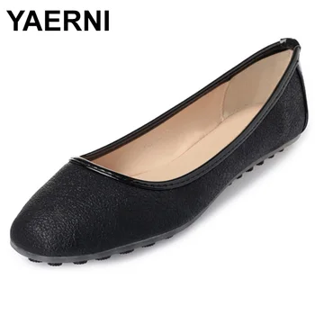 

YAERNInew arrivel fashion Lady soft sole Flats Shoes for drive pregnant woman shoes Women Spring summer Shoes 35-41 silver