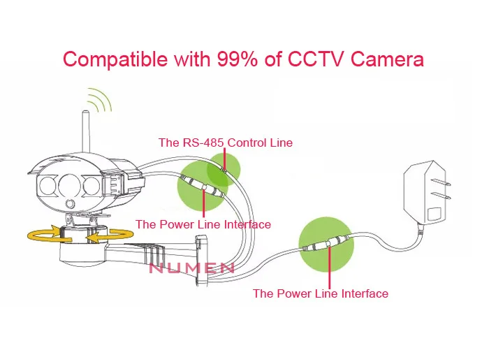 CCTV PTZ кронштейн Электрический вращающийся кронштейн настенный монтаж для камеры видеонаблюдения регулируемый вращающийся держатель RS485