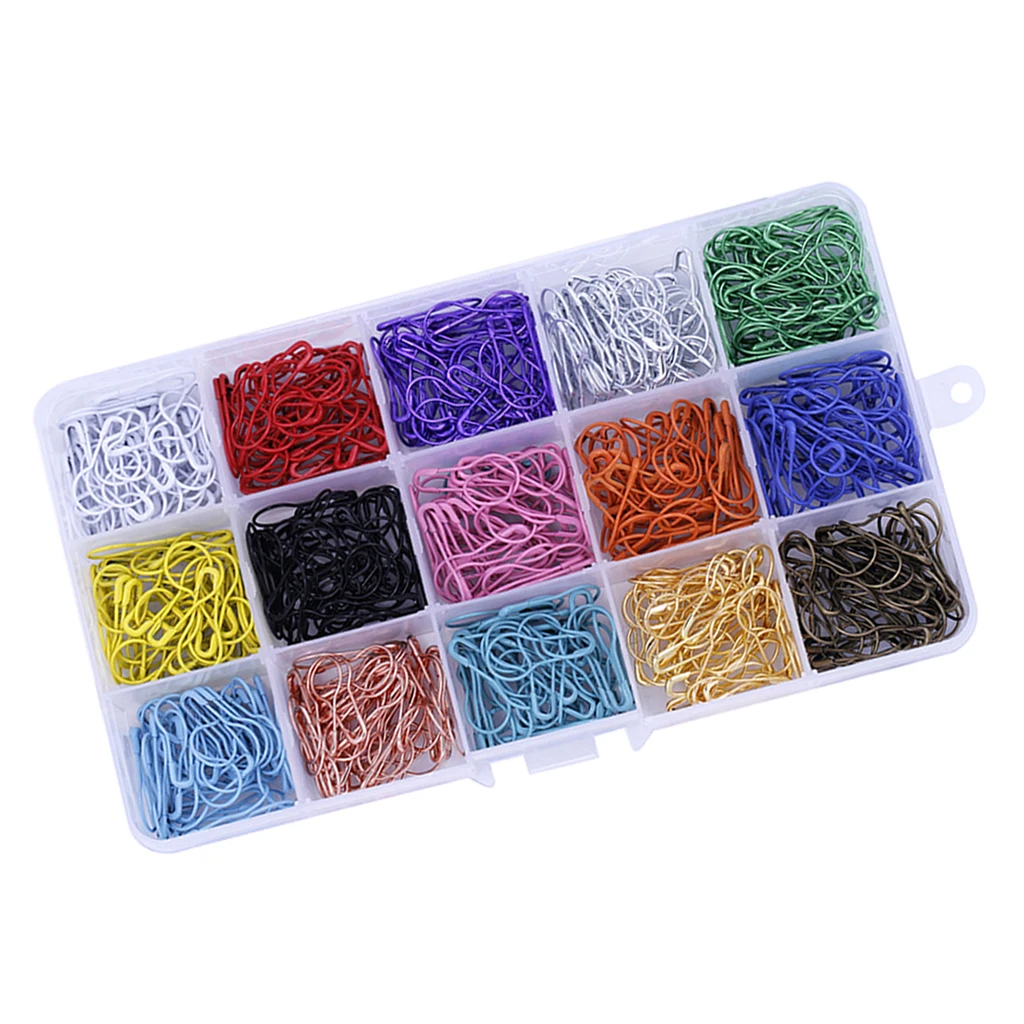600pcs Metal Colorful Pins Calabash/Bulb/Gourd Shape Safety Pins Small Coilless Tag For Sewing Accessories
