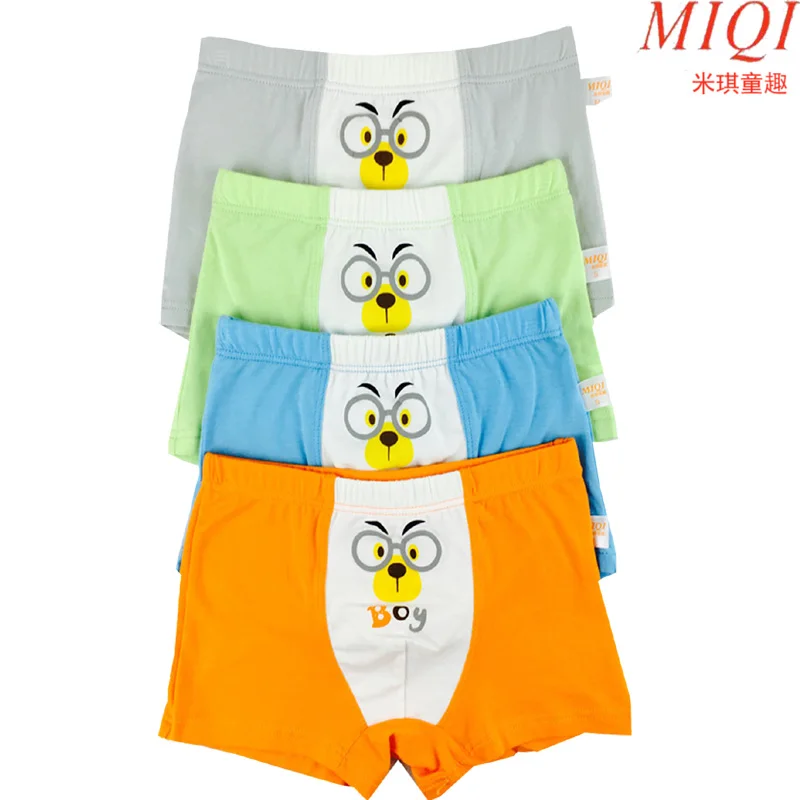 4 Pcs/lot 2017Cotton Cartoon Kids Boys Underwear Summer Soft Breathable Baby Boxer Children's