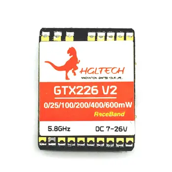 

HGLRC GTX226 V2 5.8G 48CH PIT/ 25mW / 100mW / 200mW / 400mW Switchable FPV Transmitter VTX RP-SMA Female For RC DIY Multicopter