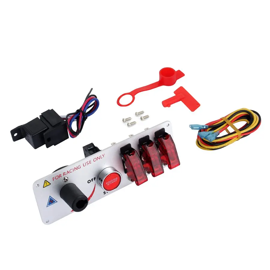 Racing Car Ignition Switch Panel Auto 12V LED Toggle Ignition Switch