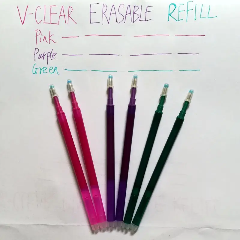 Волшебная стирающаяся ручка с пастой 0,7 мм зеленые фиолетовые чернила гелевая ручка для детского подарка Ручка для письма канцелярские товары офисные и школьные принадлежности - Цвет: 3 colors each2