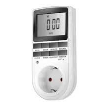 KWE-TM02 Electronic Digital Timer Switch Plug Kitchen Timer Outlet 230V 50HZ 7 Day 12/24 Hour Programmable Timing Socket