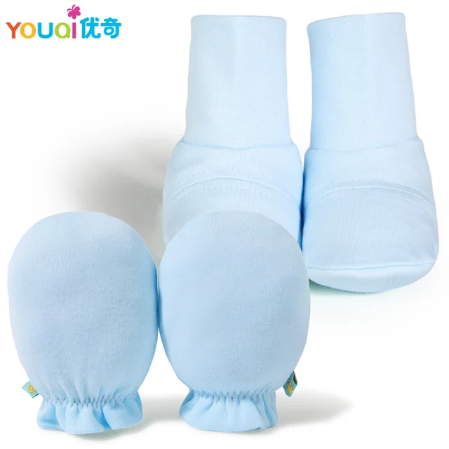 2 Pcs/Lot Newborn Baby Gloves Brand Cotton Quality Socks Spring and