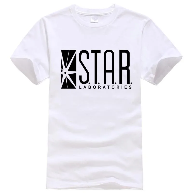 

STAR labs new fashion T shirt men summer tops tees jumper the flash gotham city comic books superman tv series men's T-shirt
