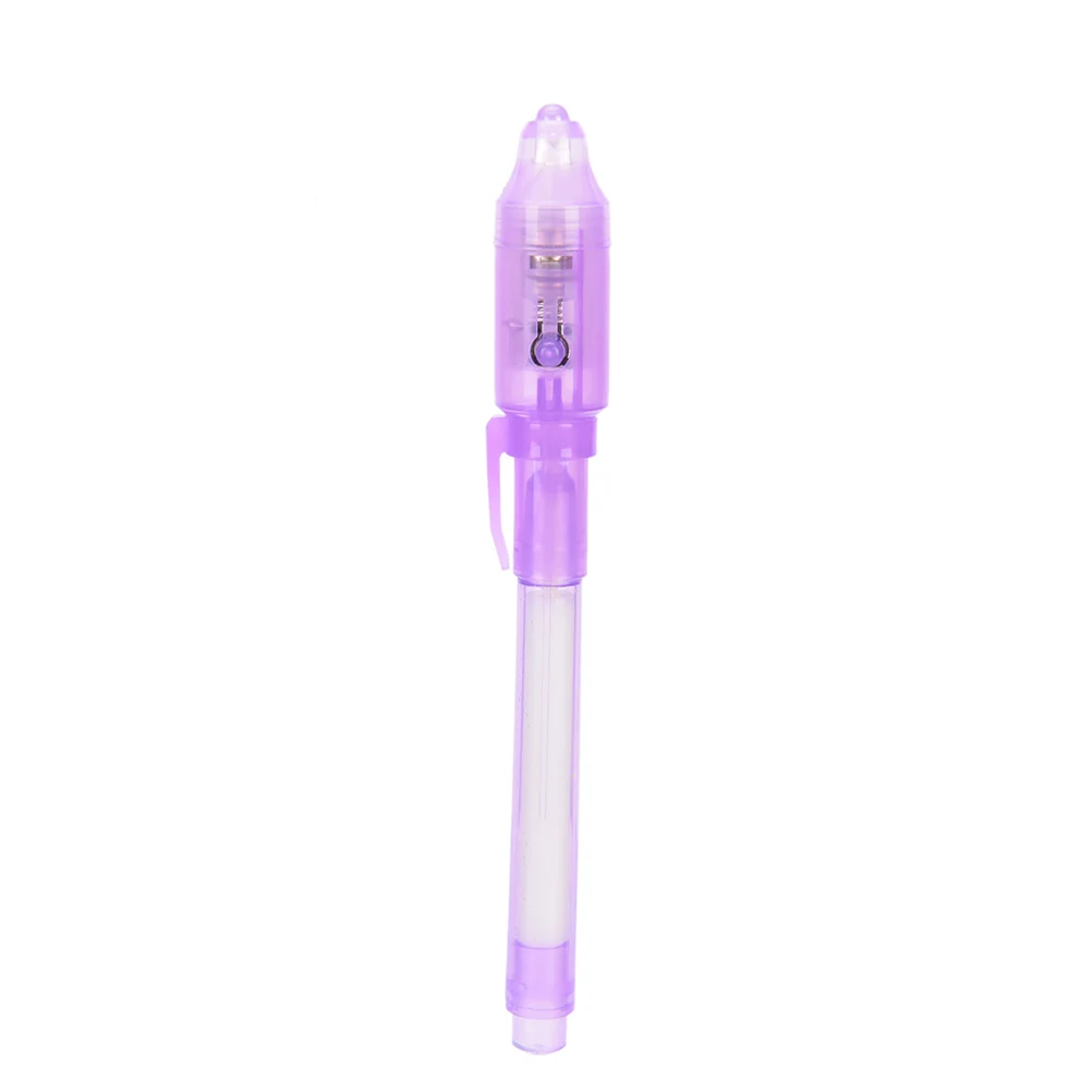 stealth light pen Magic 2 в 1 ультрафиолетовый свет комбо креативный канцелярский школьный офисный рисунок ручка с невидимыми чернилами 13,3 см - Цвет: Фиолетовый
