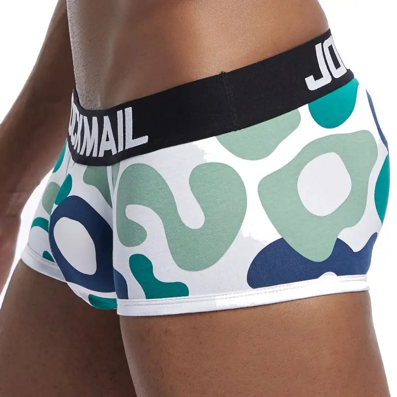 Мужские дышащие трусы боксеры JOCKMAIL хлопковые сетчатые с u образным выпуклом