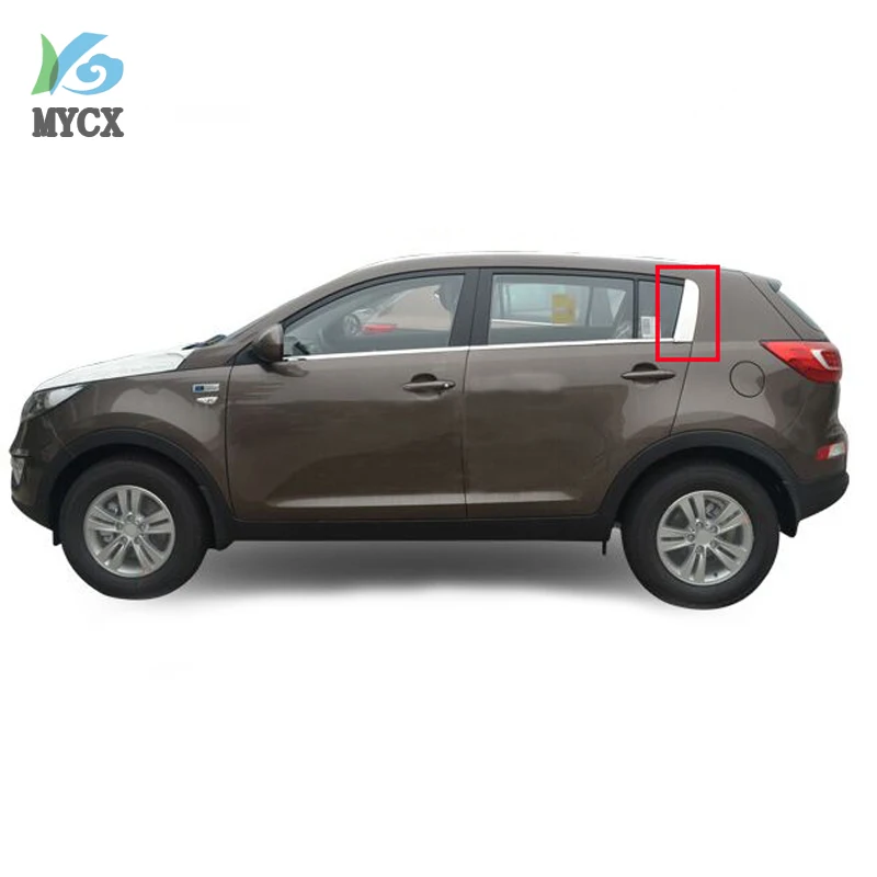 2010 2011 2012 для kia Sportage задний хромированный подоконник C окантовка столба 2 шт