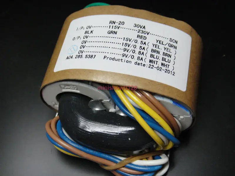 115V 230V 30VA 30W high quality Audio R Core Transformer output AC 15V 15V 9V 9V For DAC headphone amp