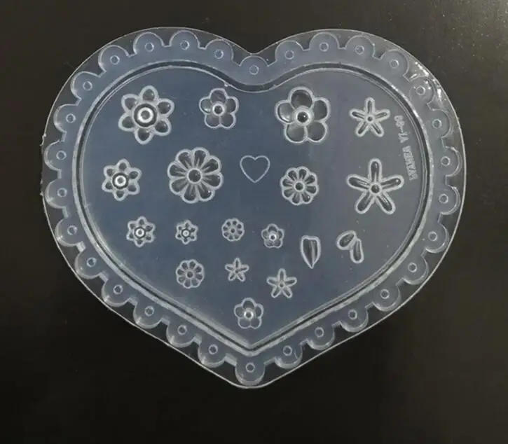 Gel nail flowers charm silicone mold