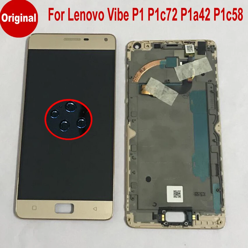 Дисплей для Lenovo Vibe P1 P1c72 P1a42 P1c58 ЖК-дисплей сенсорный экран дигитайзер в сборе с