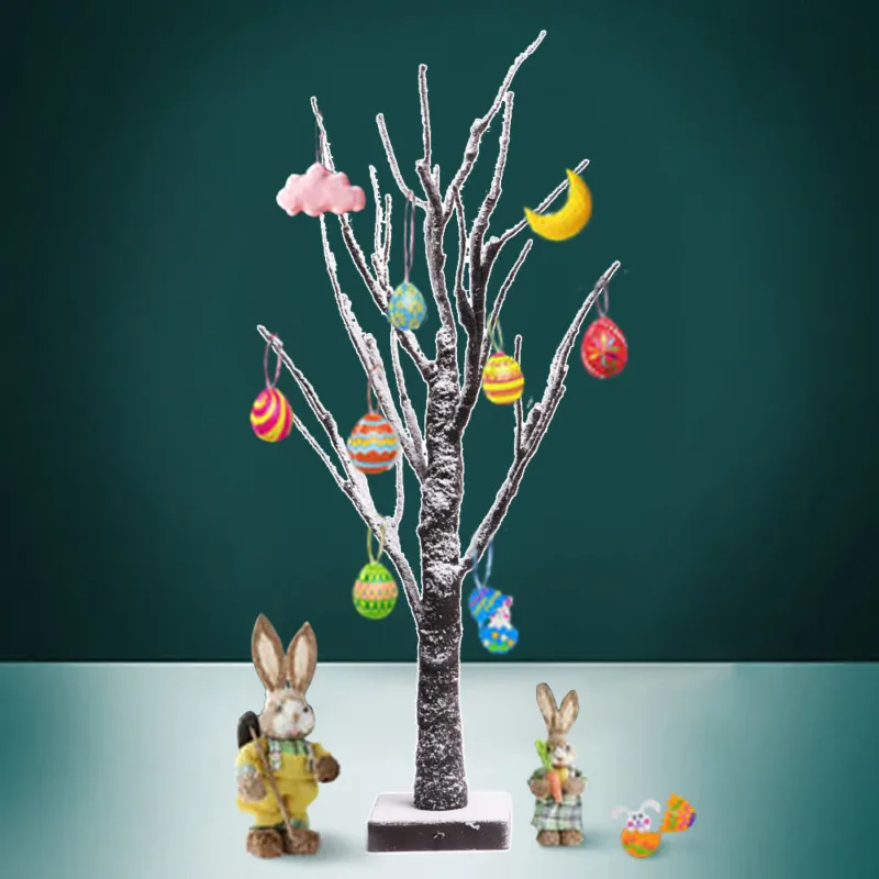 

New 45/60cm 16/24 LED Silver Birch Twig Tree Warm White Light Black Branches