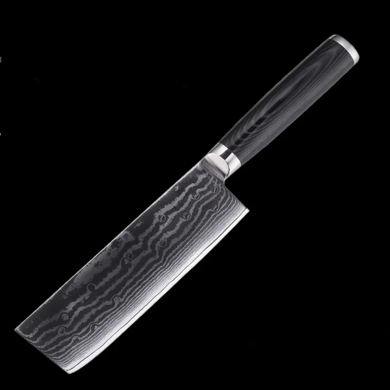 

Mikata Handle 6.5 inch Sharp Kitchen Knife Professional Damascus Cleaver Knife 67 Layer Stainless Steel Utility Paring Knife
