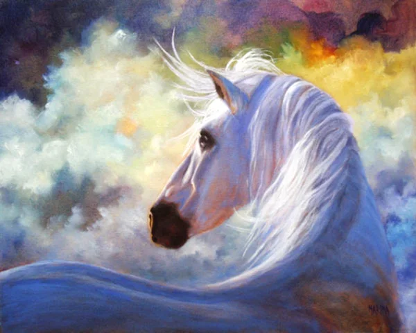 

Free shipping Handmade Horse oil painting On Canvas Modern wall art painting Animals painting for home Decor