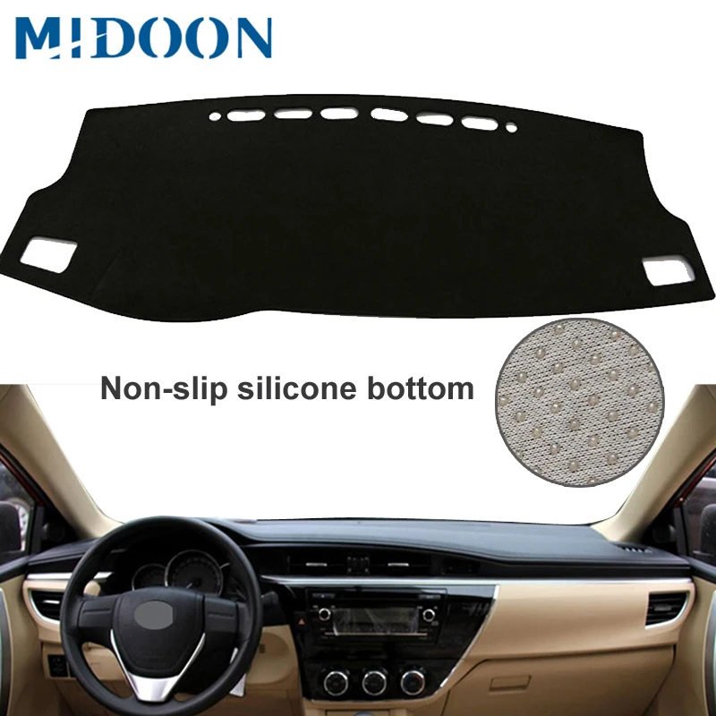 

MIDOON LHD Dashboard Cover Dashmat Dash Mat Pad Sun Shade Dash Board Cover Carpet Fit For Toyota Corolla iM Auris 2014 2015 2016