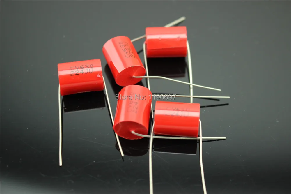 

5PCS High quality thin film capacitor Axial capacitor Coupling capacitor Copper lead 630V 224J 0.22UF 5% Amplifier Free Shipping