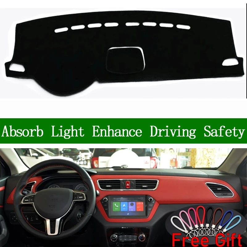 

For JAC REFINE S2 2015 2016 2017 2018 Dashboard Cover Sun Shade Non-slip Dash Mat Pad Carpet Car Stickers Interior Accessories