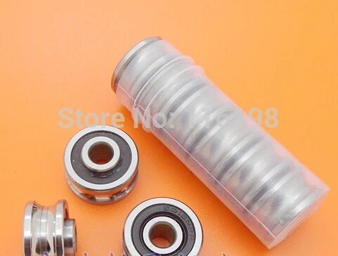 

2 PCS SG15-2RS U Groove pulley ball bearings 5*17*8*9.75 mm Track guide roller bearing SG15RS V17 double row ABEC5