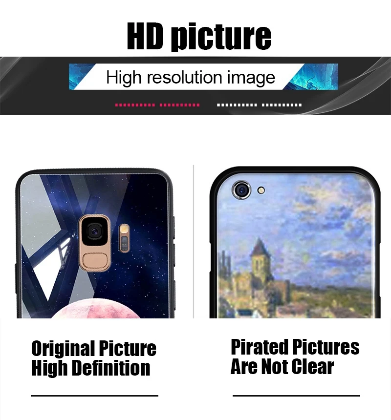 TOMKAS Tempered Glass Case For Samsung Galaxy S9 S9 Plus Silicone Coque Patterned Phone Cover Cases For Samsung Galaxy Note 8 (1)
