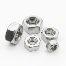 Porca hexagonal de aço inoxidável, 1/50/100 peças a2 304 para m1 m1.2 m1.4 m1.6 m2 m2.5 parafuso com parafuso m3 m4 m5 m6 m8 m10 m12 m16 m20 m24