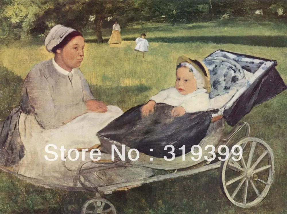 

Oil Painting Reproduction on Linen Canvas,Henri Valpincon as a child with a governess by edgar degas ,Free DHL Shipping,handmade