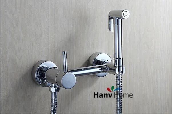 Toilet Hand Held Bidet Spray Shattaf Br Hot Cold Water Valve Toilet Hand Held Bidet Spray Shattaf Br Hot Cold Water Valve Mixer With Holder