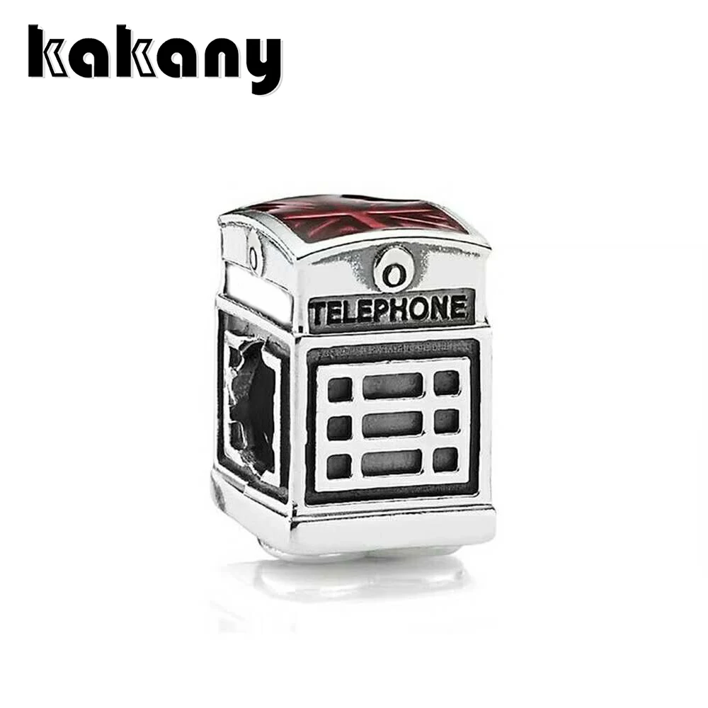 

Kakany 925 Sterling Silver Telephone Box Charm For popular Bracelet High Quality 1:1 European Women's Fashion Accessories