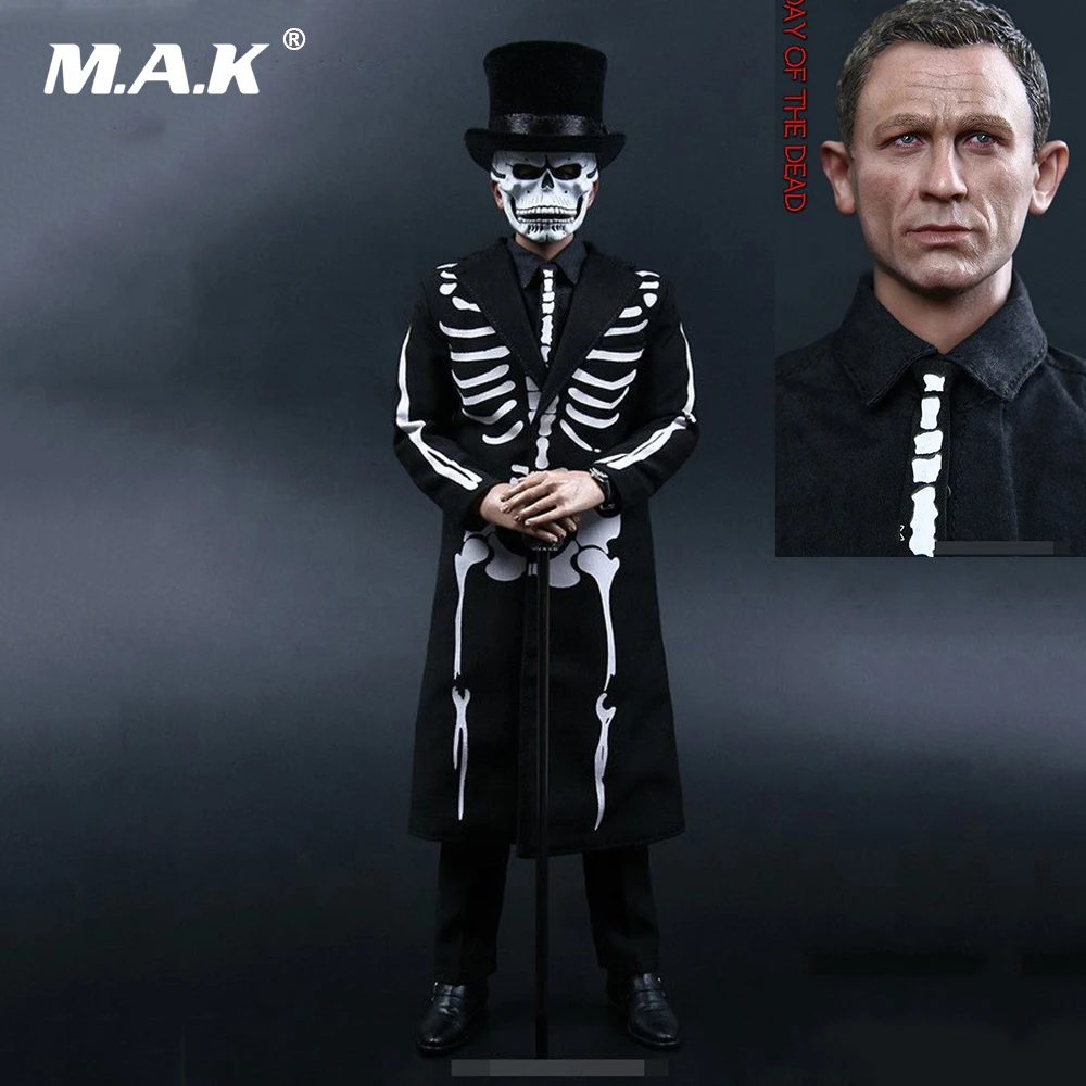 

1/6 Male Action Figure Full Set BB9007 The Day of the Dead Specter Daniel Craig James Bond Model with Mask for Collection Gift