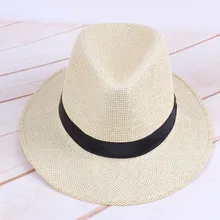 Мужская Соломенная Панама ручной работы ковбойская шляпа летняя пляжная шляпа с полями для путешествий LXH