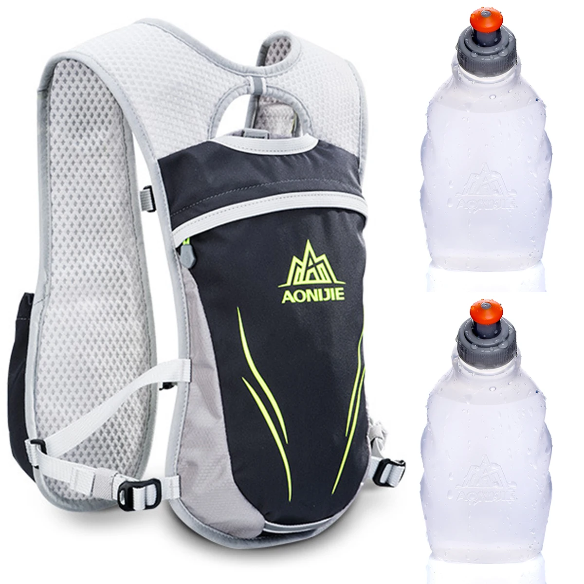 5.5L Multi Функция рюкзаки для бега+ 2 шт. 250 мл бутылка для воды гидратации пакет Легкий Бег жилет Спорт на открытом воздухе