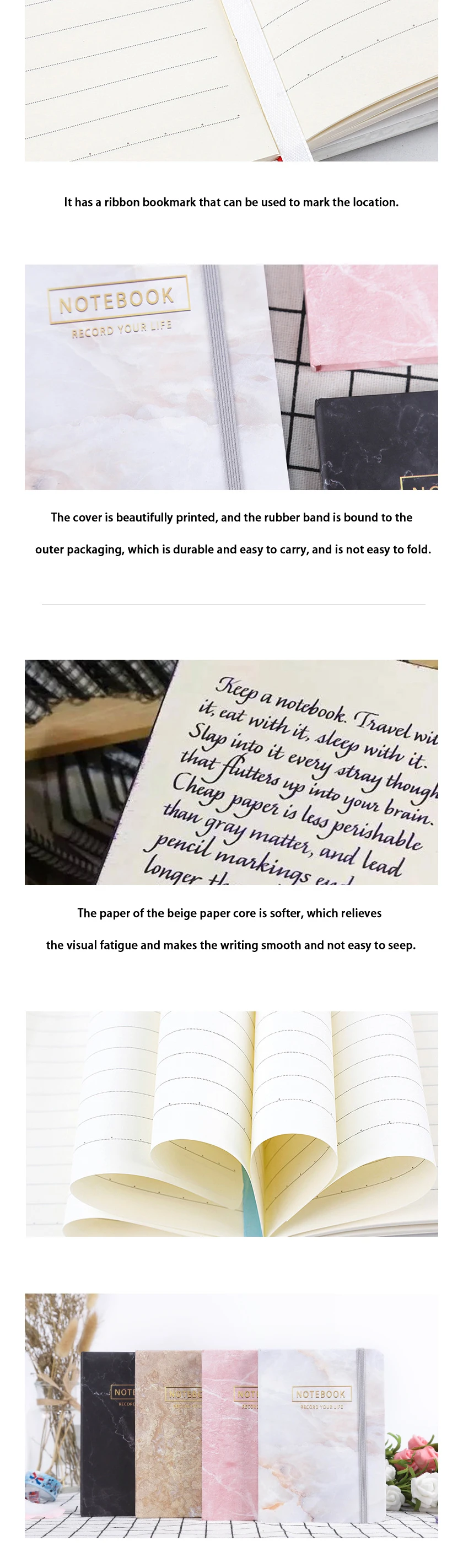 4 шт. A7 A6 A5 блокнот бумажный мраморный узор подкладка блокнот ...